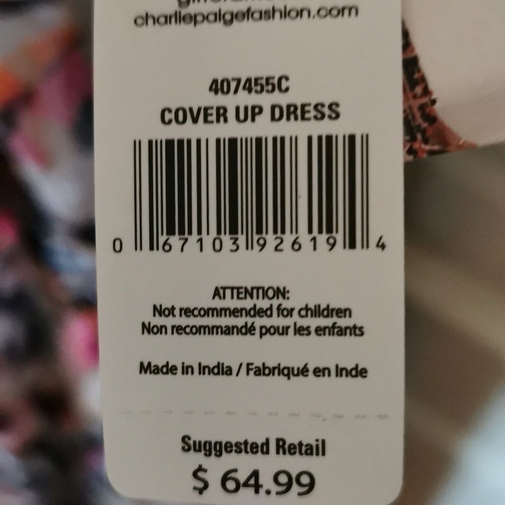 Charlie Paige Bohemian Beach cover up Dress. NWT. One size. - Picture 10 of 10